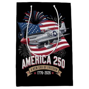 America 250th Anniversary Plane Medium Gift Bag
