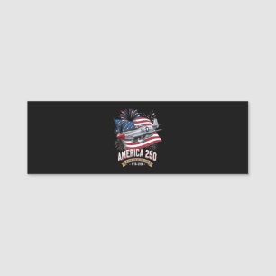 America 250th Anniversary Plane Name Tag