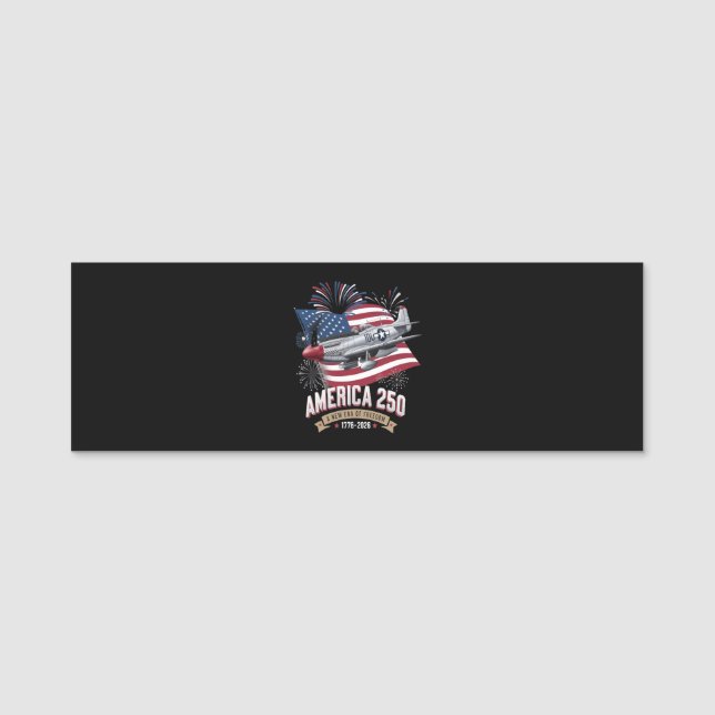 America 250th Anniversary Plane Name Tag (Front)