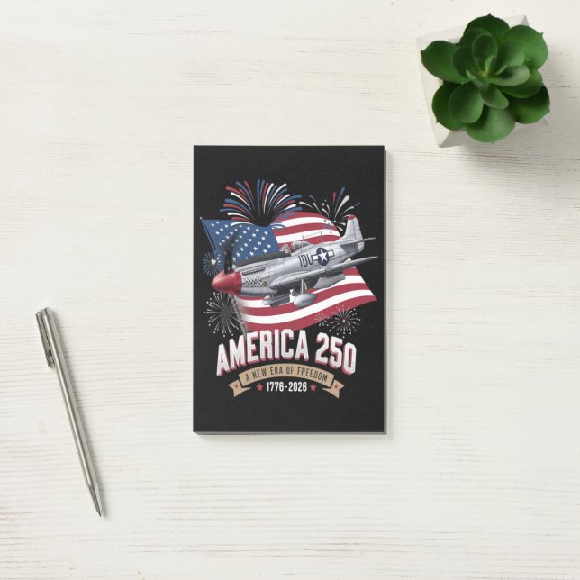 America 250th Anniversary Plane Post-it Notes (Office)
