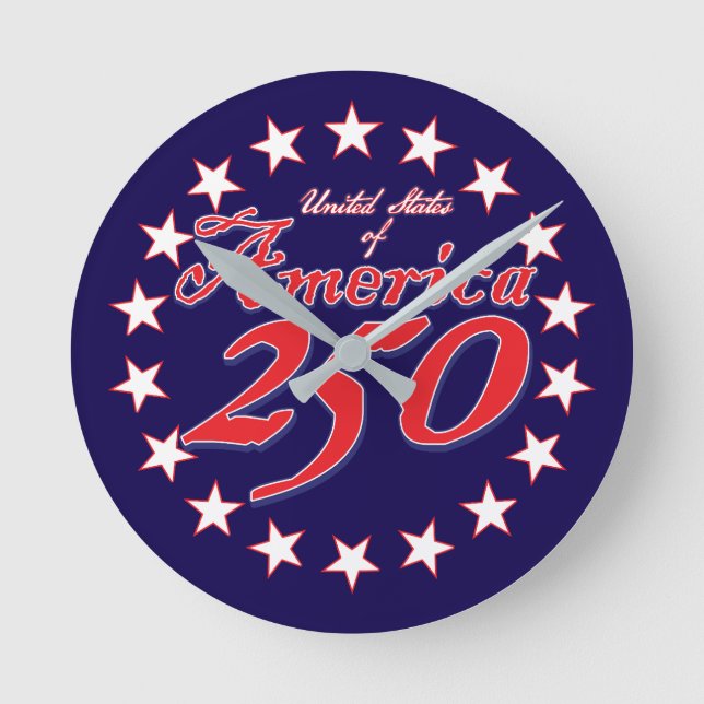 America 250th Anniversary Round Clock (Front)