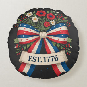 America 250th Anniversary Round Pillow