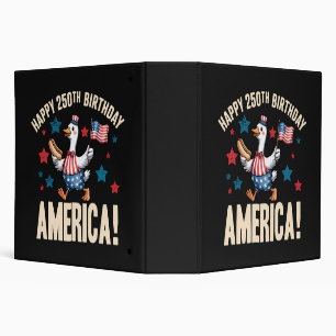 America 250Th Anniversary Silly Patriotic Goose Binder