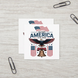 america 250th anniversary square business card