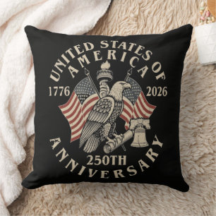 America 250th Anniversary Throw Pillow