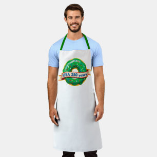 America 250th anniversary USA with sweet doughnut Apron