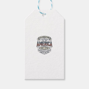 America 250th Anniversary Vintage Patriotic Shirt Gift Tags
