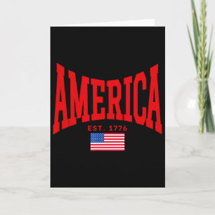 America 250th Birthday Est. 1776 Tops, Tees And Ac Card