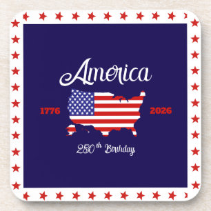America 250th Birthday Patriotic Coaster