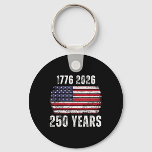 America 250th Birthday Us Flag Happy 250 Years Arm Keychain
