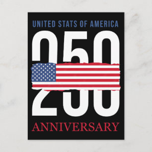 America 250th Celebration Anniversary Tribute  Postcard