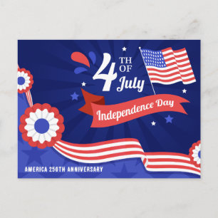 America 250th Independence Day Celebration 2026 Holiday Postcard