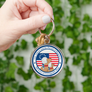 America 250th Paw, Patriots and Preamble  Keychain