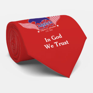 America 250th-Spirit of Freedom-Editable-On Red Tie