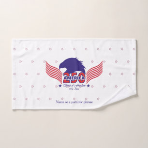 America 250th-Spirit of Freedom-  On White Bath Towel Set