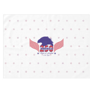 America 250th-Spirit of Freedom- On White Tablecloth