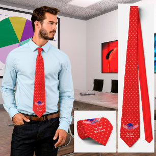 America 250th-Spirit of Freedom-Red-White Stars  Tie