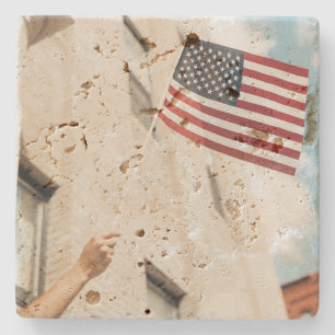America 4 stone coaster