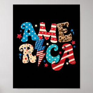 America 4th Of July Independence Day 1776 Vintage Poster
