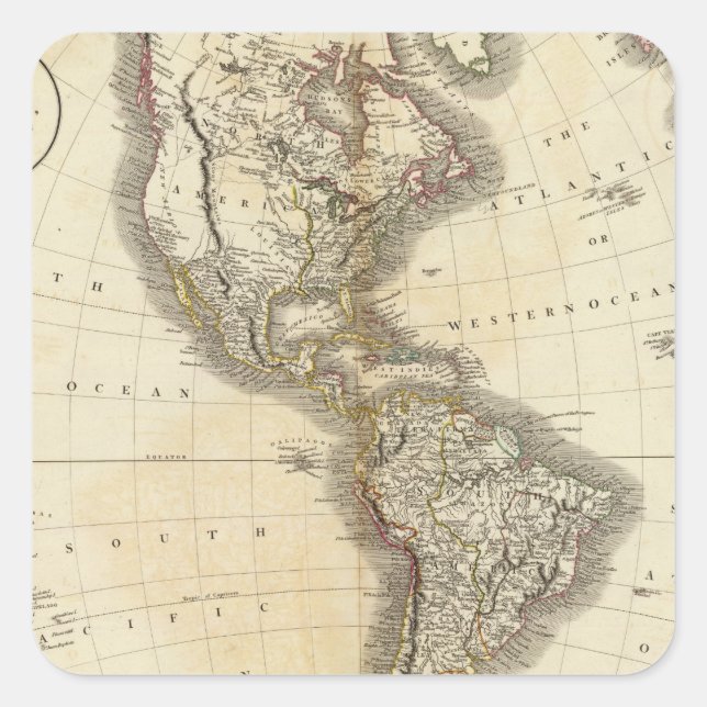 America 5 square sticker (Front)