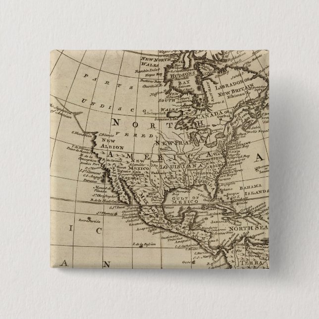 America 6 2 inch square button (Front)