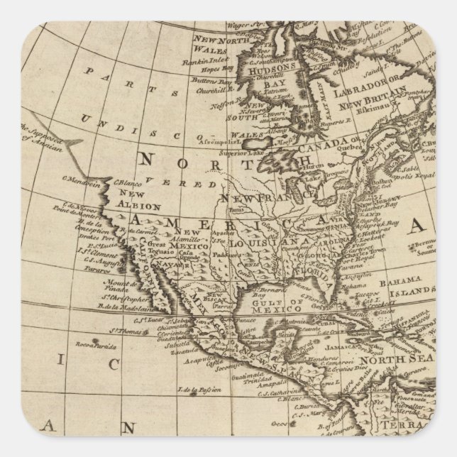 America 6 square sticker (Front)