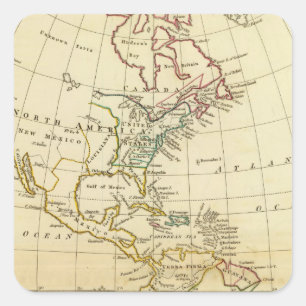 America 7 square sticker