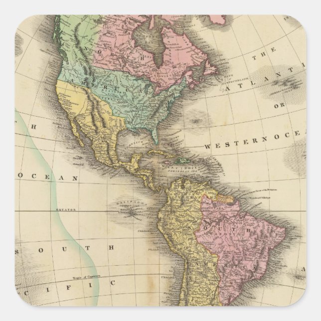 America 9 square sticker (Front)