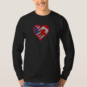 America and Canada - Two Countries One Heart T-Shirt