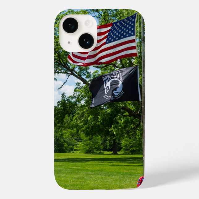 America And POW Flags Case-Mate iPhone Case (Back)