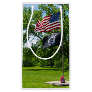 America And POW Flags Small Gift Bag