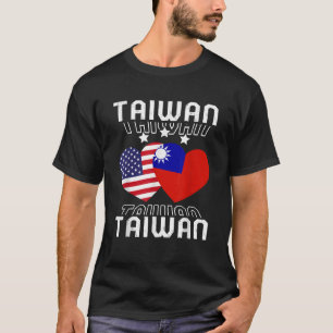 America And Taiwan Taiwanese American Flag Dual Na T-Shirt