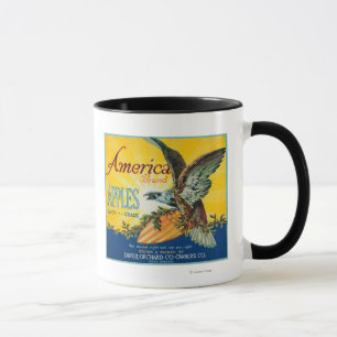 America Apple Crate LabelDufur, OR Mug