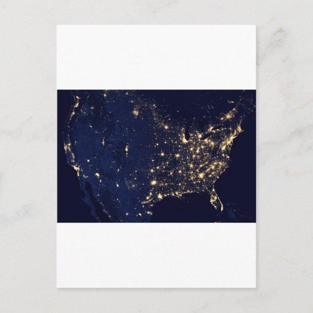 America at Night Postcard (Front)