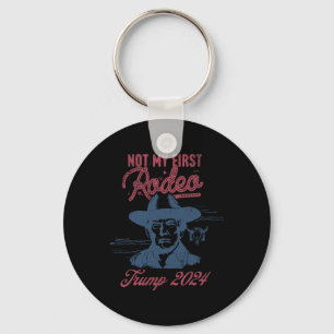 America Back Trump Cowboy Rodeo Election 2024 1  Keychain