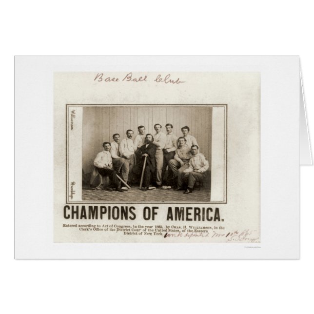 America Baseball Champions 1865 (Front Horizontal)