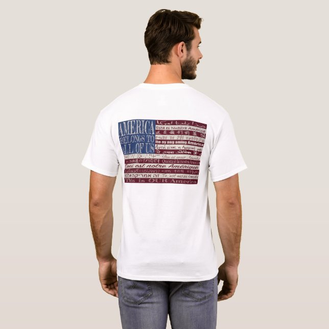America Belongs to All of Us T-shirt (Back Full)