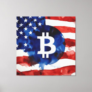 America Bitcoin (Painting No. 1) Canvas Print
