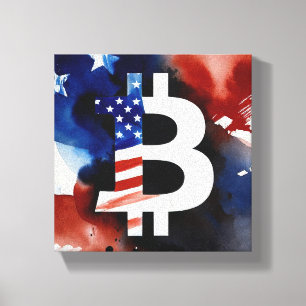 America Bitcoin (Painting No. 3) Canvas Print