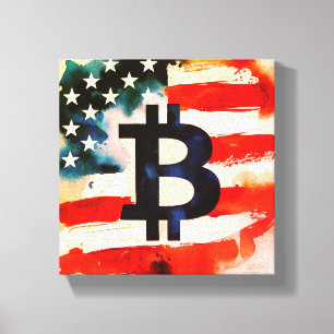 America Bitcoin (Painting No. 4) Canvas Print