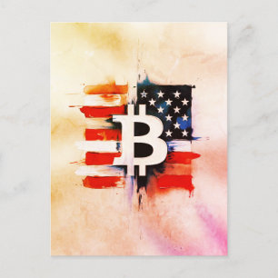 America Bitcoin (Painting No. 6) Postcard