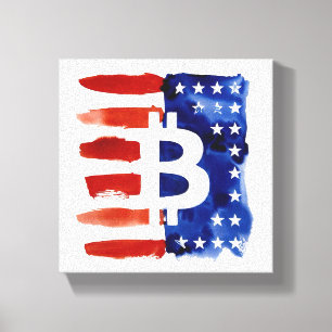 America Bitcoin (Painting No. 8) Canvas Print