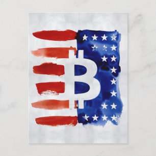 America Bitcoin (Painting No. 8) Postcard