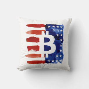 America Bitcoin (Painting No. 8) Throw Pillow