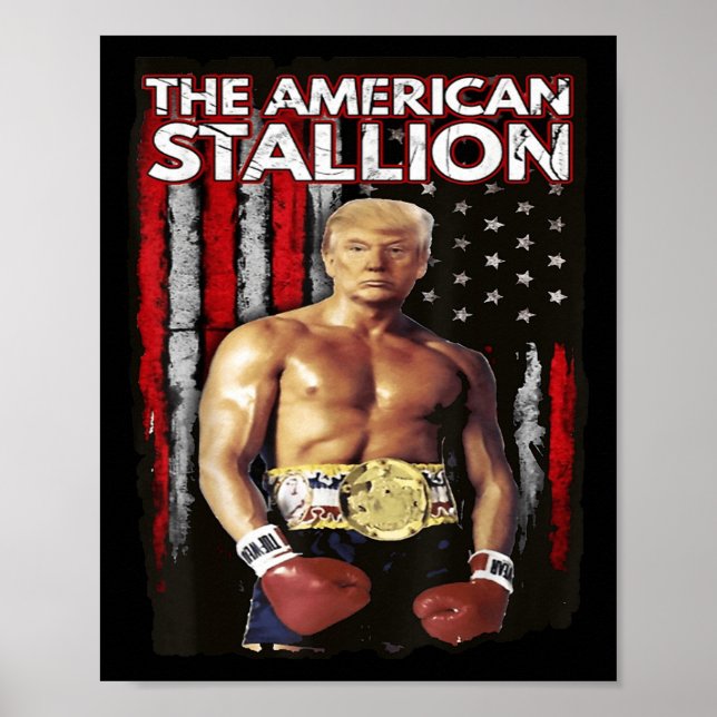 America Boxer Trump Rocky Trump Meme Trump 2024 , Poster (Front)