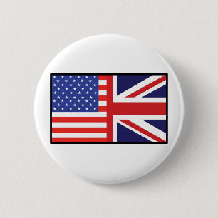 America Britain 2 Inch Round Button