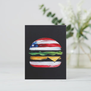 America Burger (Black Painting No. 2) Postcard