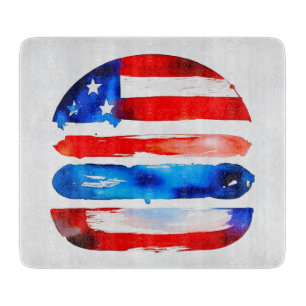 America Burger (White Painting No. 3) Cutting Board