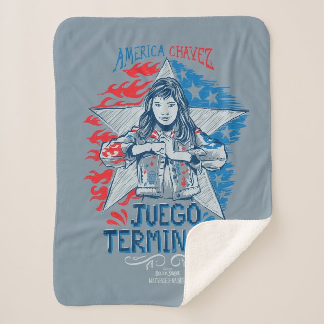 America Chavez - Juego Terminado Sherpa Blanket (Front)