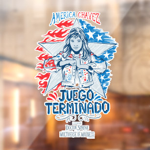 America Chavez - Juego Terminado Window Cling